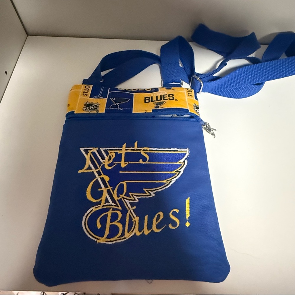 NHL Blue and Yellow Crossbody Bag